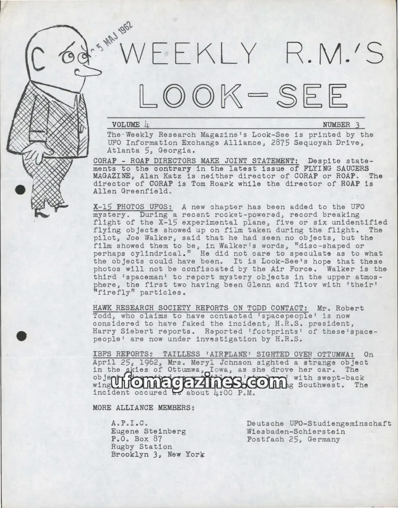 Cover of Look-See (Allen Greenfield) issue 3: WEEKLY R.M.'S LOOK-SEE