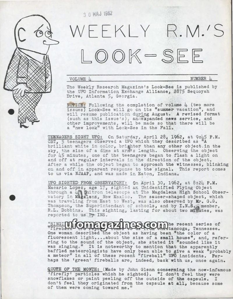 Cover of Look-See (Allen Greenfield) issue 4: WEEKLY R.M.'S LOOK-SEE