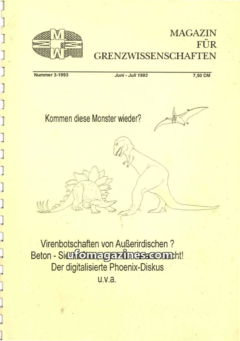 Cover of Magazin fur Grenzwissenschaften (Kelch) issue 3-1993: MAGAZIN FÜR GRENZWISSENSCHAFTEN