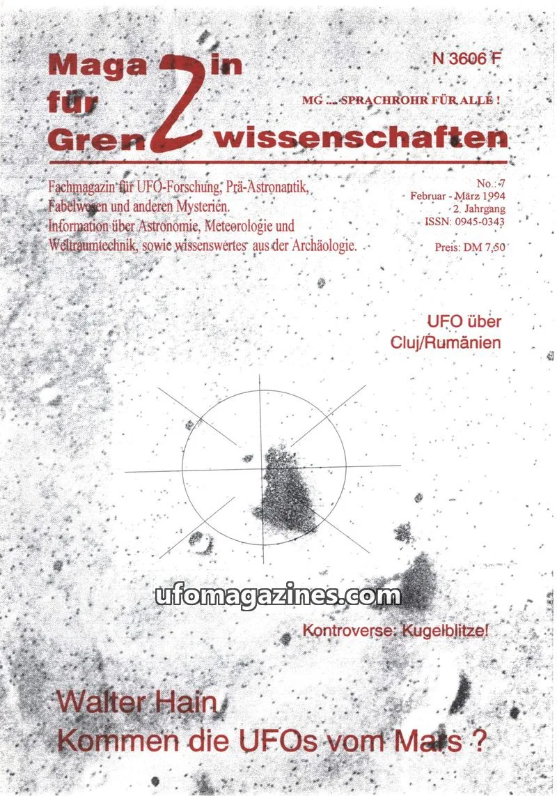 Cover of Magazin fur Grenzwissenschaften (Kelch) issue 7: Maga in Grenzwissenschaften