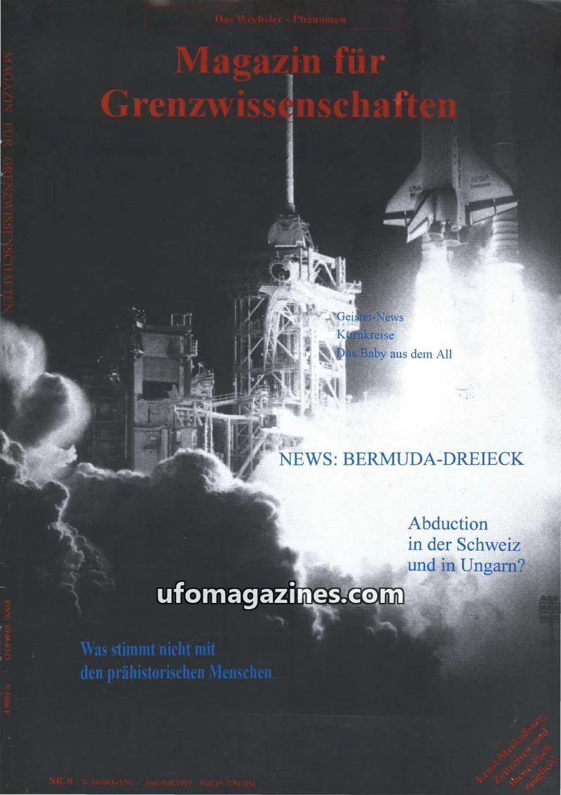 Cover of Magazin fur Grenzwissenschaften (Kelch) issue 8: Magazin für Grenzwissenschaften