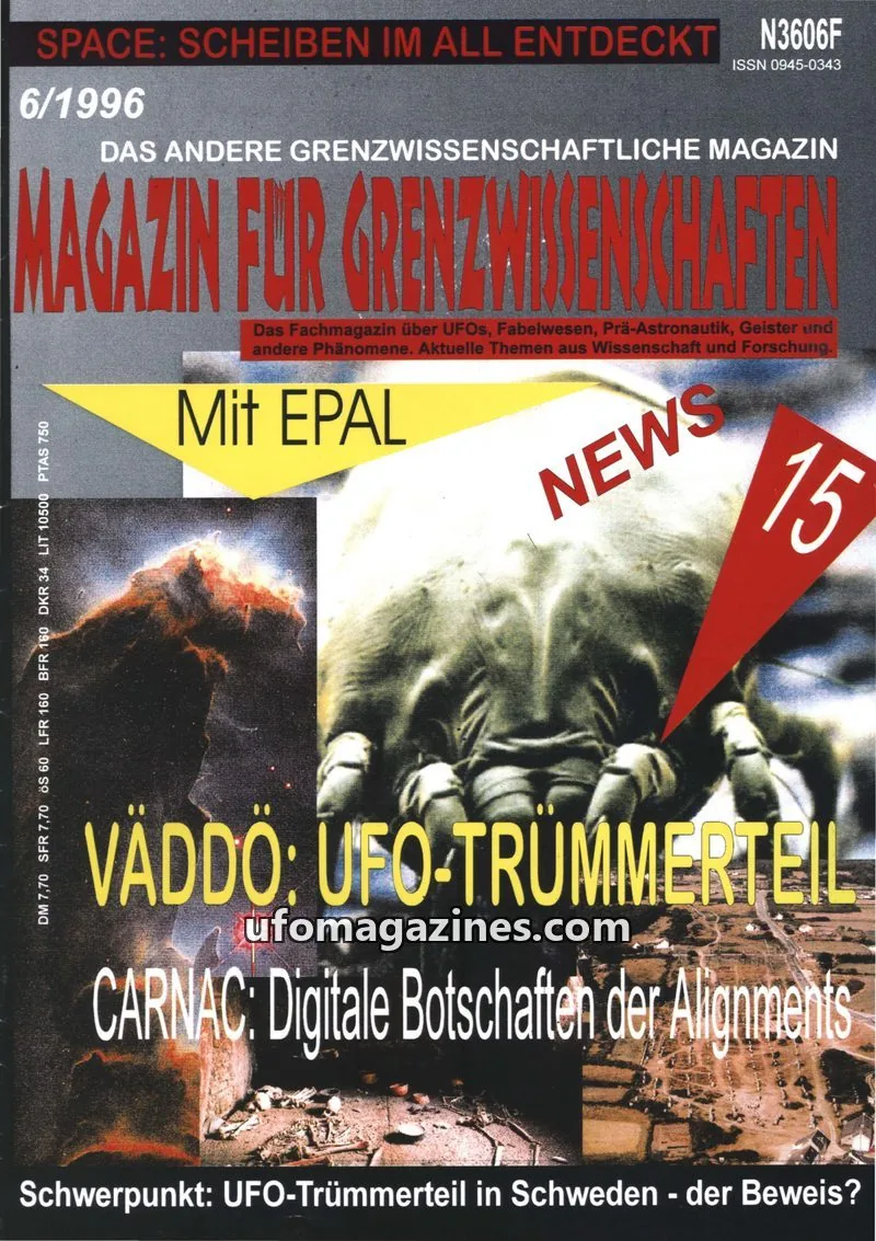 Cover of Magazin fur Grenzwissenschaften (Kelch) issue 6/1996: MAGAZIN FÜR GRENZWISSENSCHAFTEN