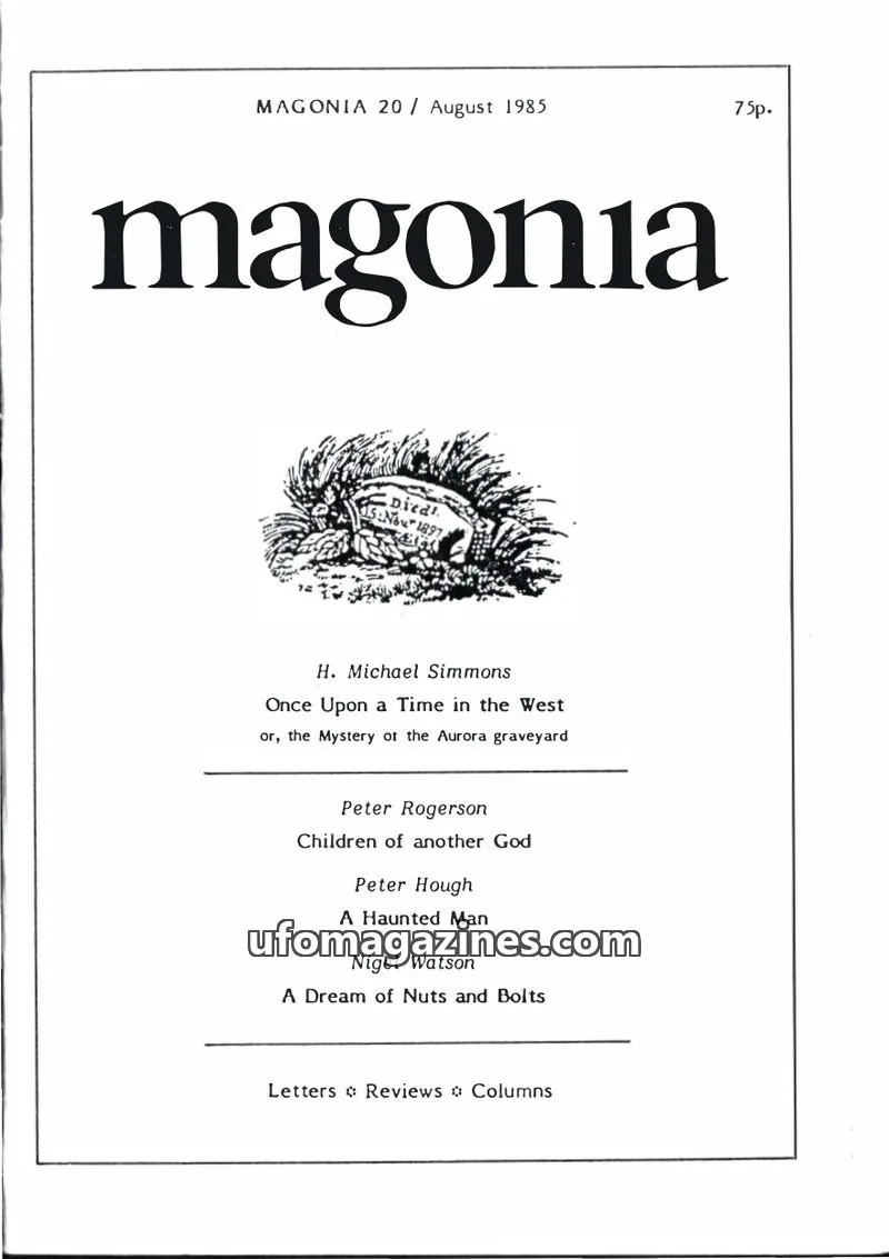 Cover of Magonia issue 20: Magonia