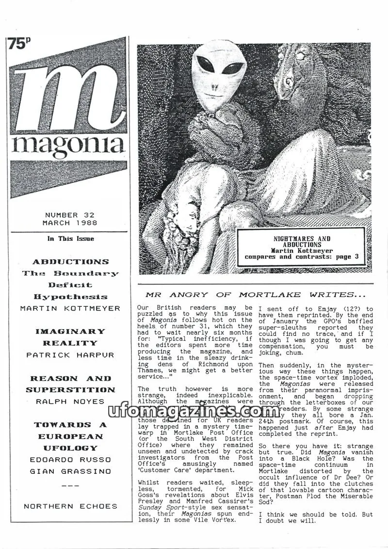 Cover of Magonia issue 32: Magonia