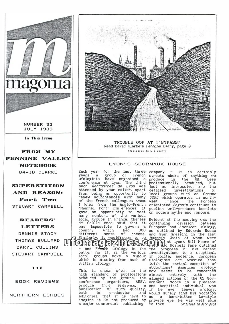 Cover of Magonia issue 33: Magonia