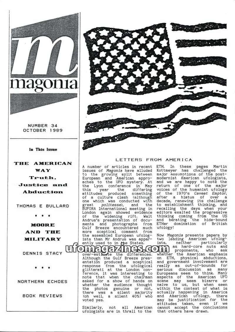 Cover of Magonia issue 34: Magonia