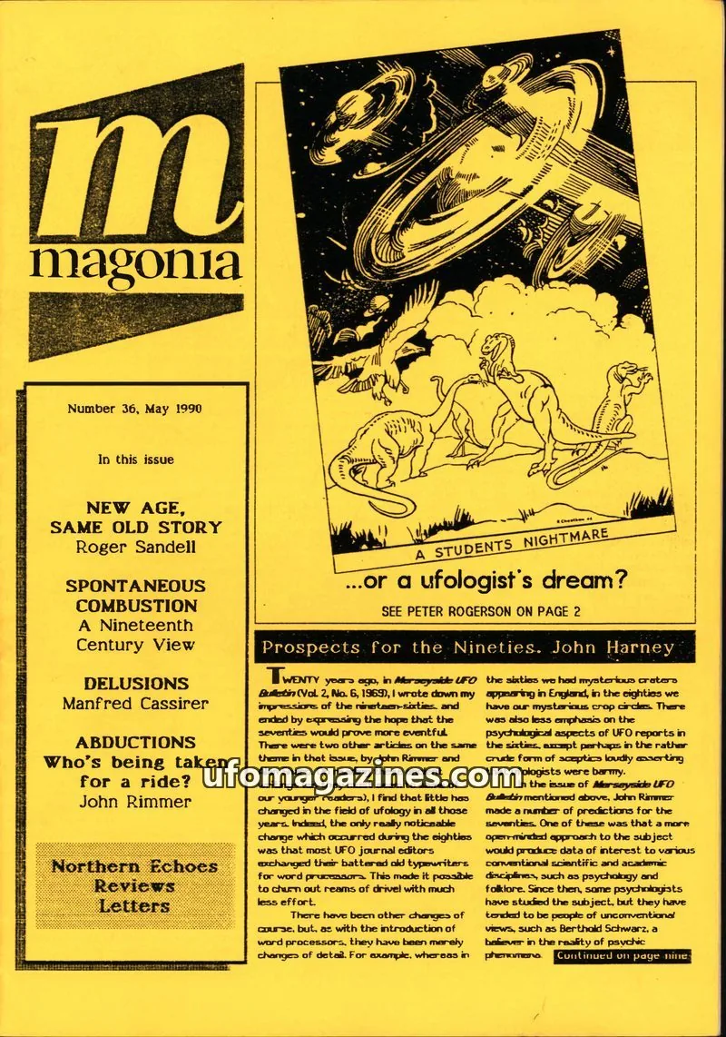 Cover of Magonia issue 36: Magonia