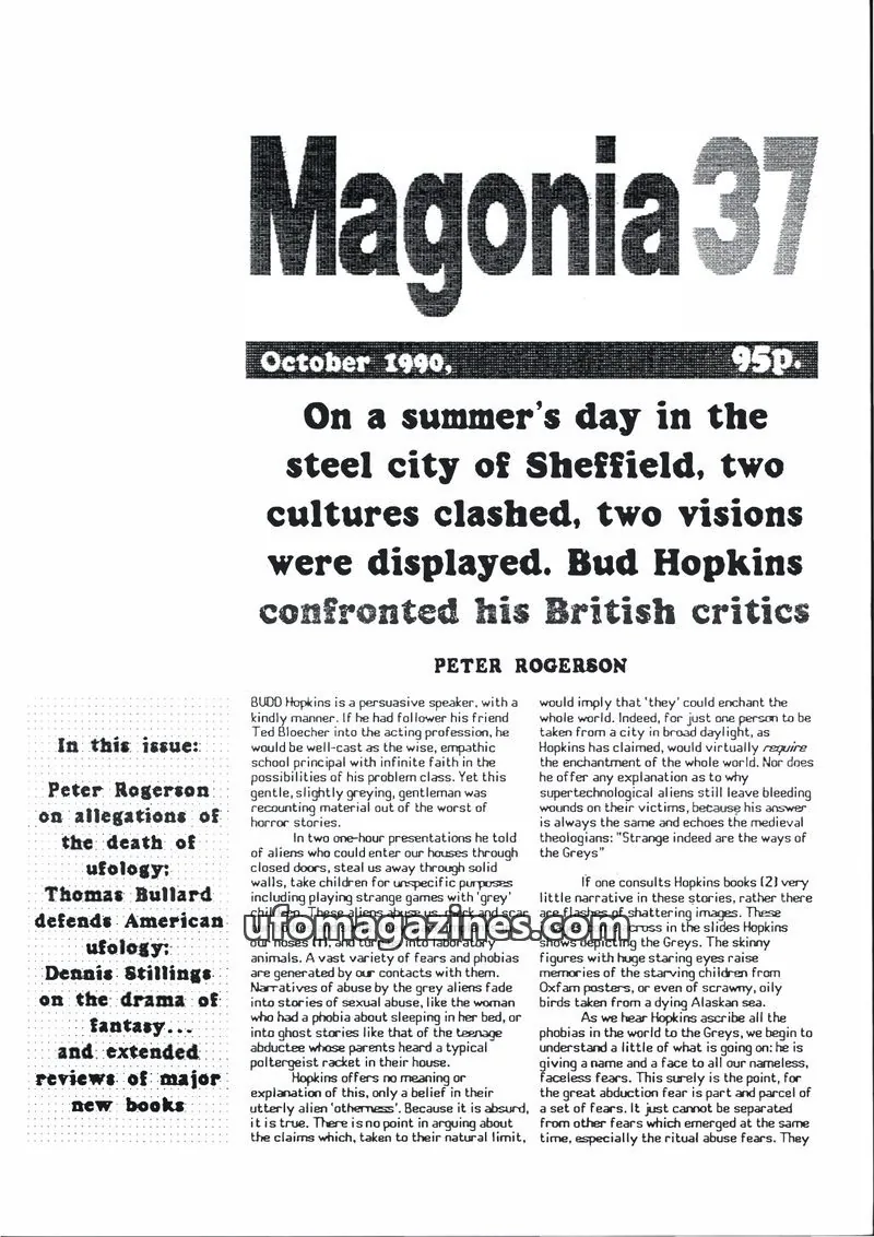 Cover of Magonia issue 37: Magonia