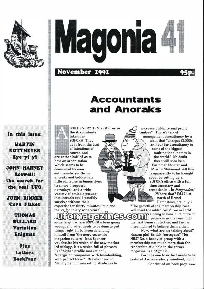 Cover of Magonia issue 41: Magonia