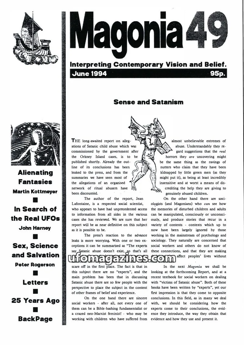 Cover of Magonia issue 49: Magonia