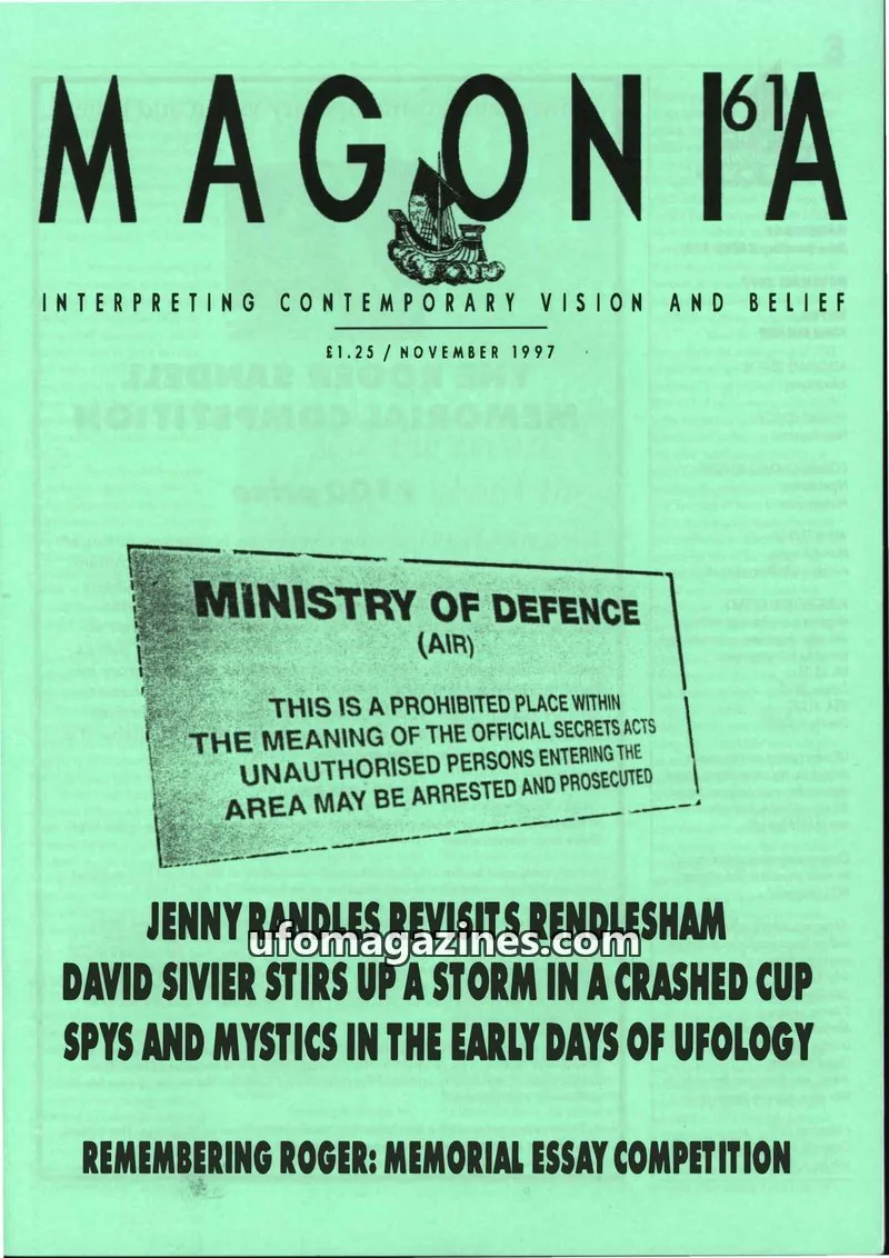 Cover of Magonia issue 61: MAGONIA