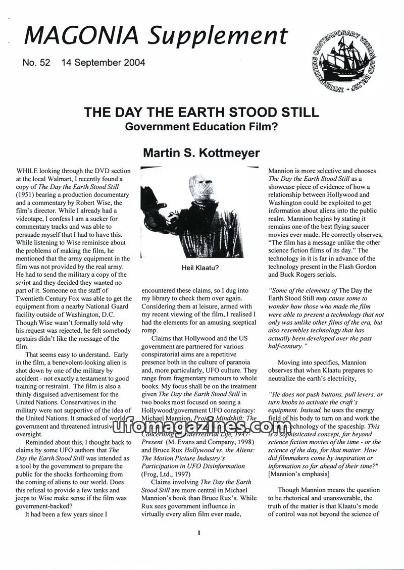 Cover of Magonia Supplement issue 52: MAGONIA Supplement