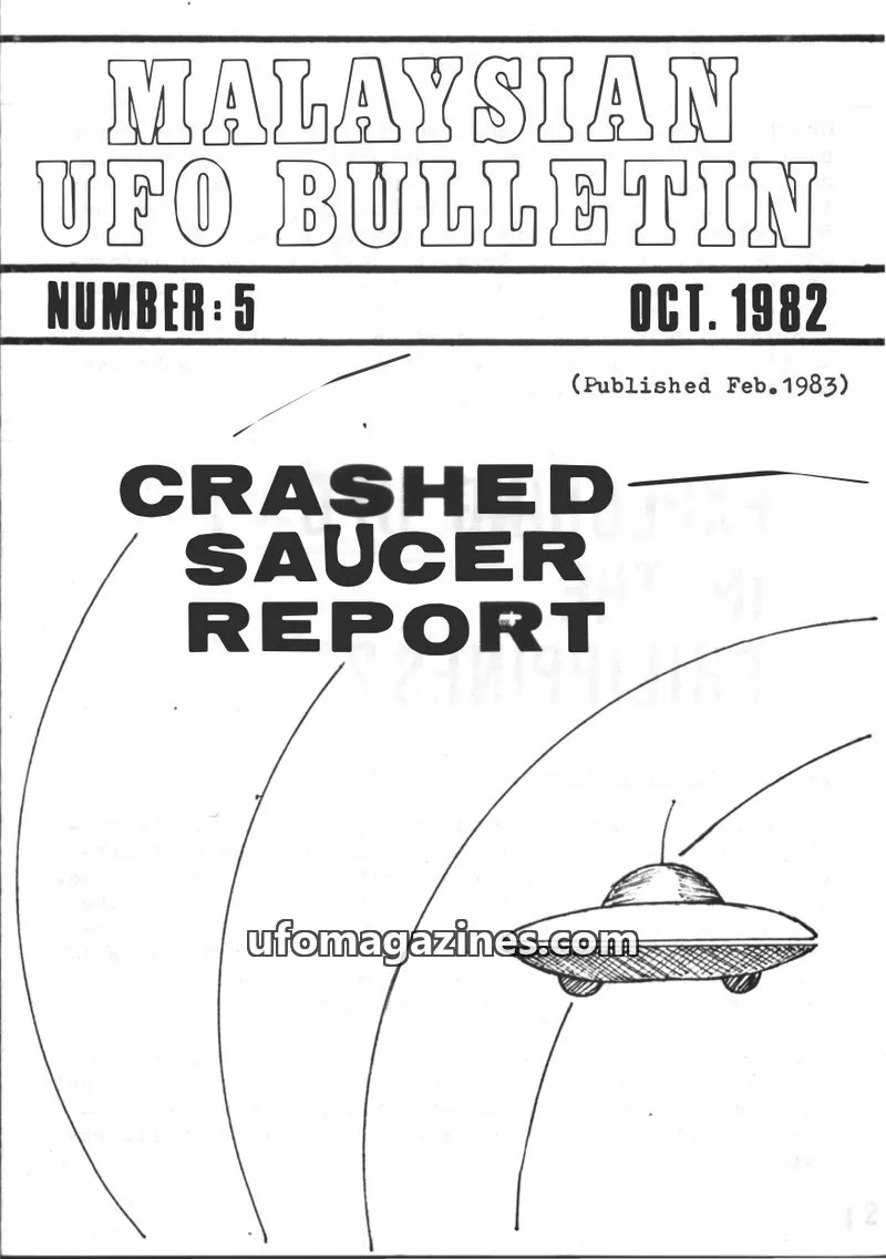 Cover of Malaysian UFO Bulletin (Jamaludin) issue 5: MALAYSIAN UFO BULLETIN
