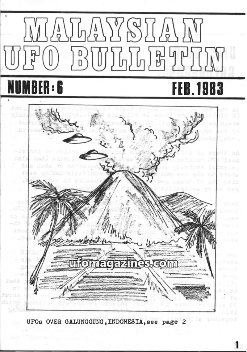 Cover of Malaysian UFO Bulletin (Jamaludin) issue 6: MALAYSIAN UFO BULLETIN