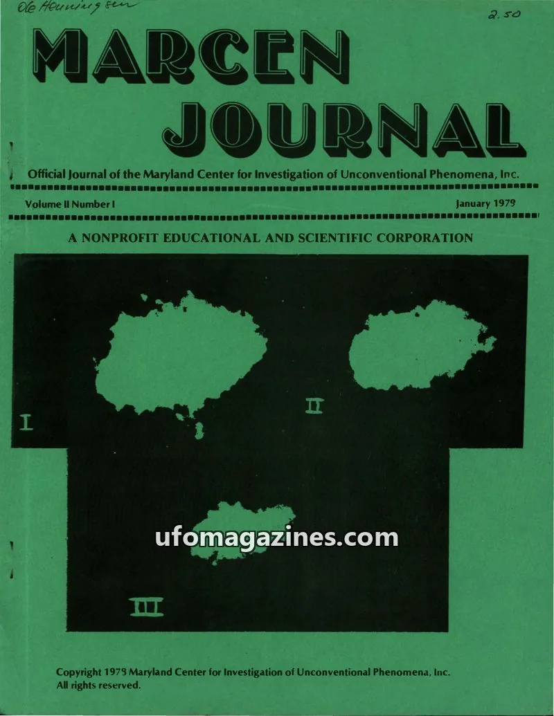 Cover of MARCEN Journal (Willard McIntyre) issue Volume II Number I: MARCEN JOURNAL