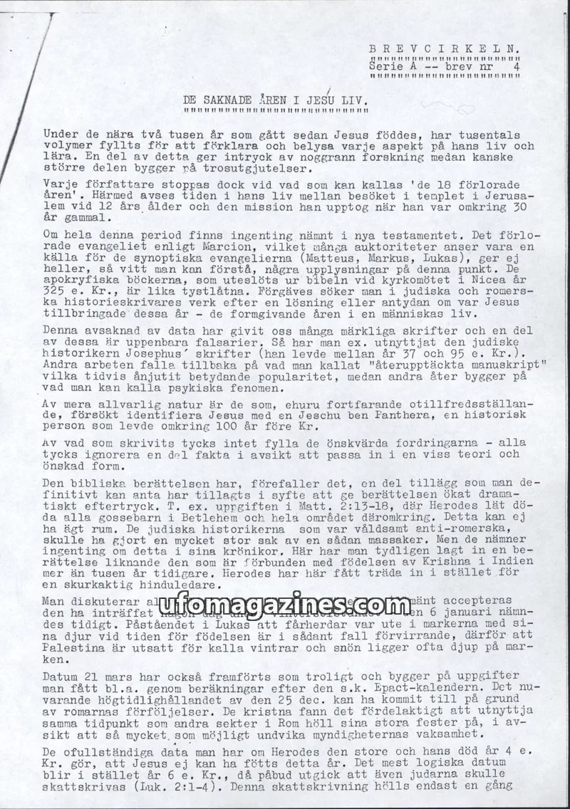 Cover of Brevcirkeln Arcanum issue 4: BREVCIRKELN.