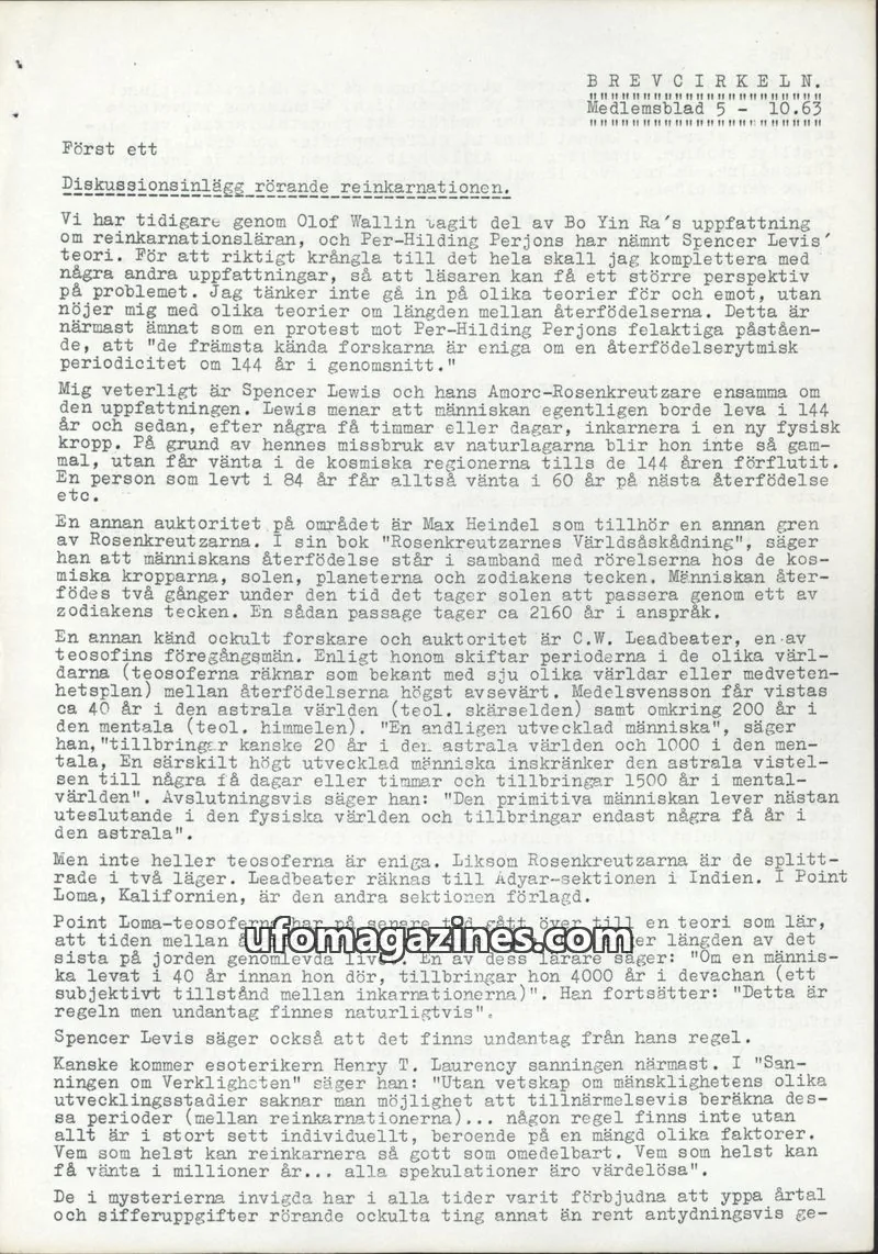 Cover of Brevcirkeln Arcanum issue 5: BREVCIRKELN.