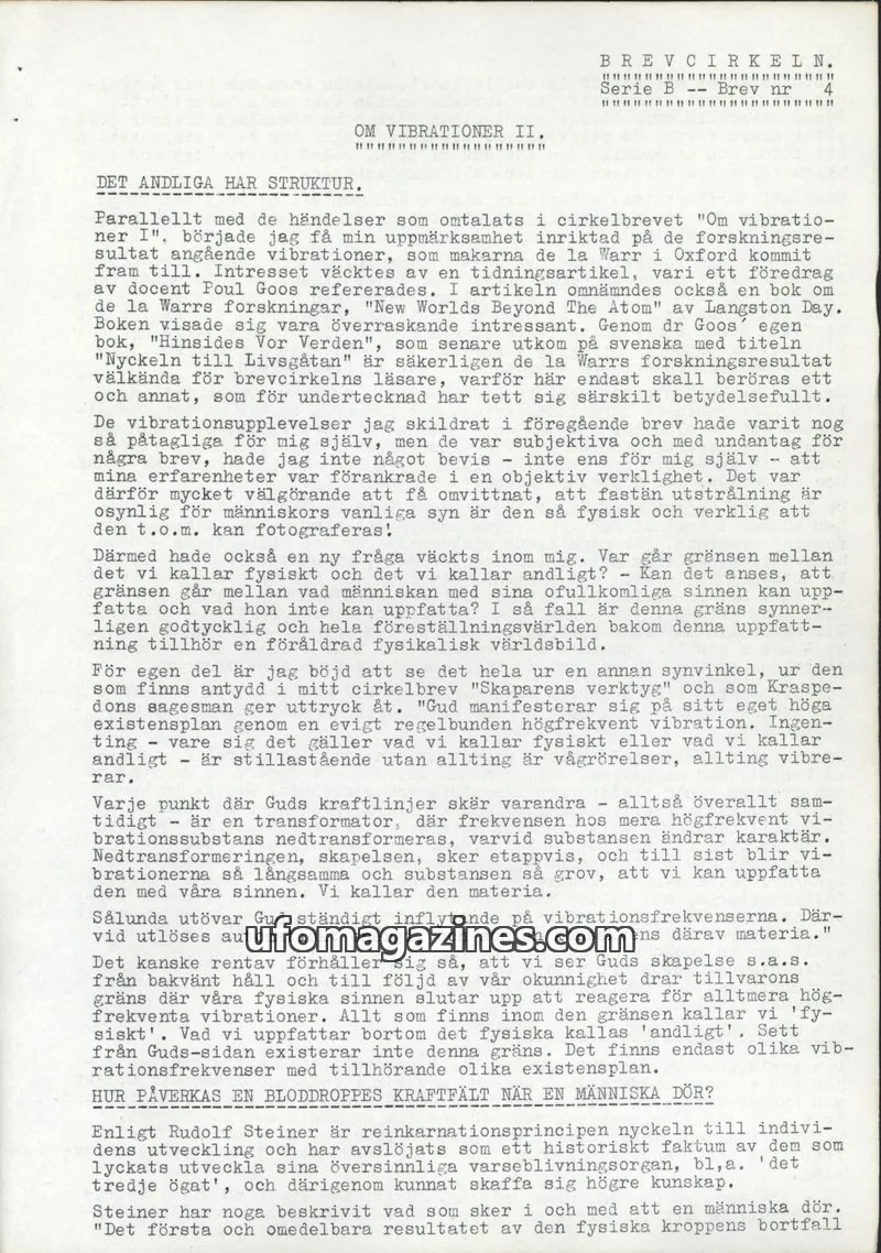 Cover of Brevcirkeln Arcanum issue Serie B - Brev nr 4: BREVCIRKELN