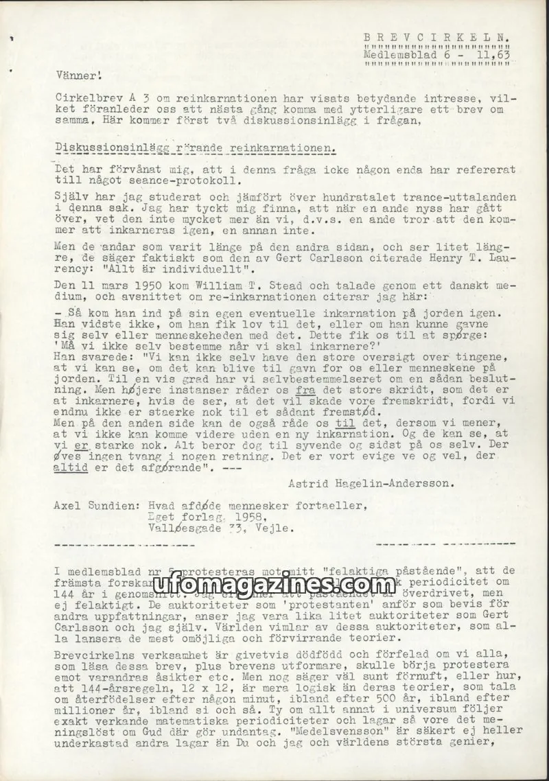 Cover of Brevcirkeln Arcanum issue 6: BREVCIRKELN