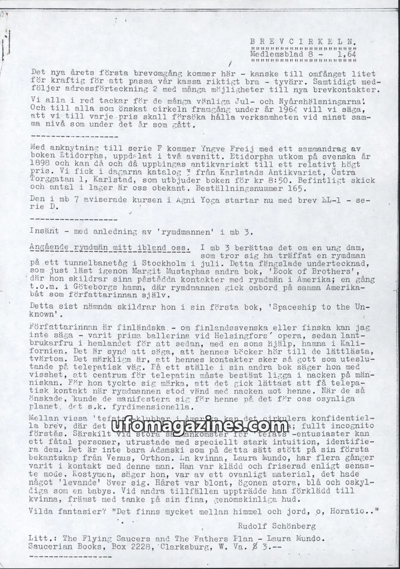 Cover of Brevcirkeln Arcanum issue 8: BREVCIRKELN