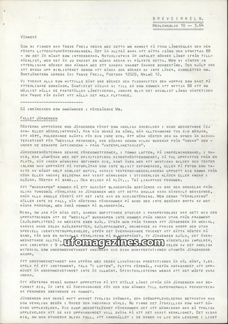 Cover of BREVCIRKELN issue 10: BREVCIRKELN