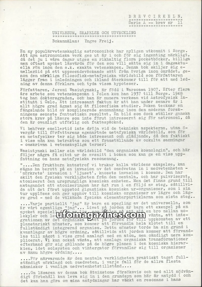 Cover of Brevcirkeln Arcanum issue Serie A - brev nr 11: BREVCIRKELN