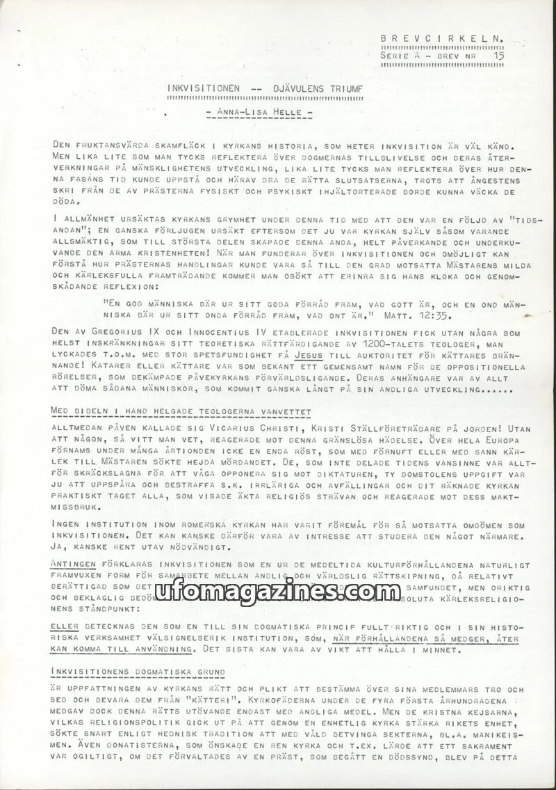 Cover of BREVCIRKELN issue 15: BREVCIRKELN