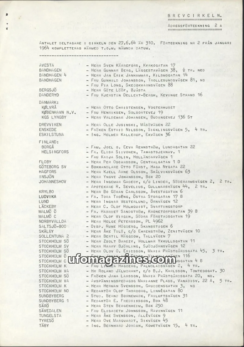 Cover of Brevcirkeln Arcanum issue 2 A: BREVCIRKELN.