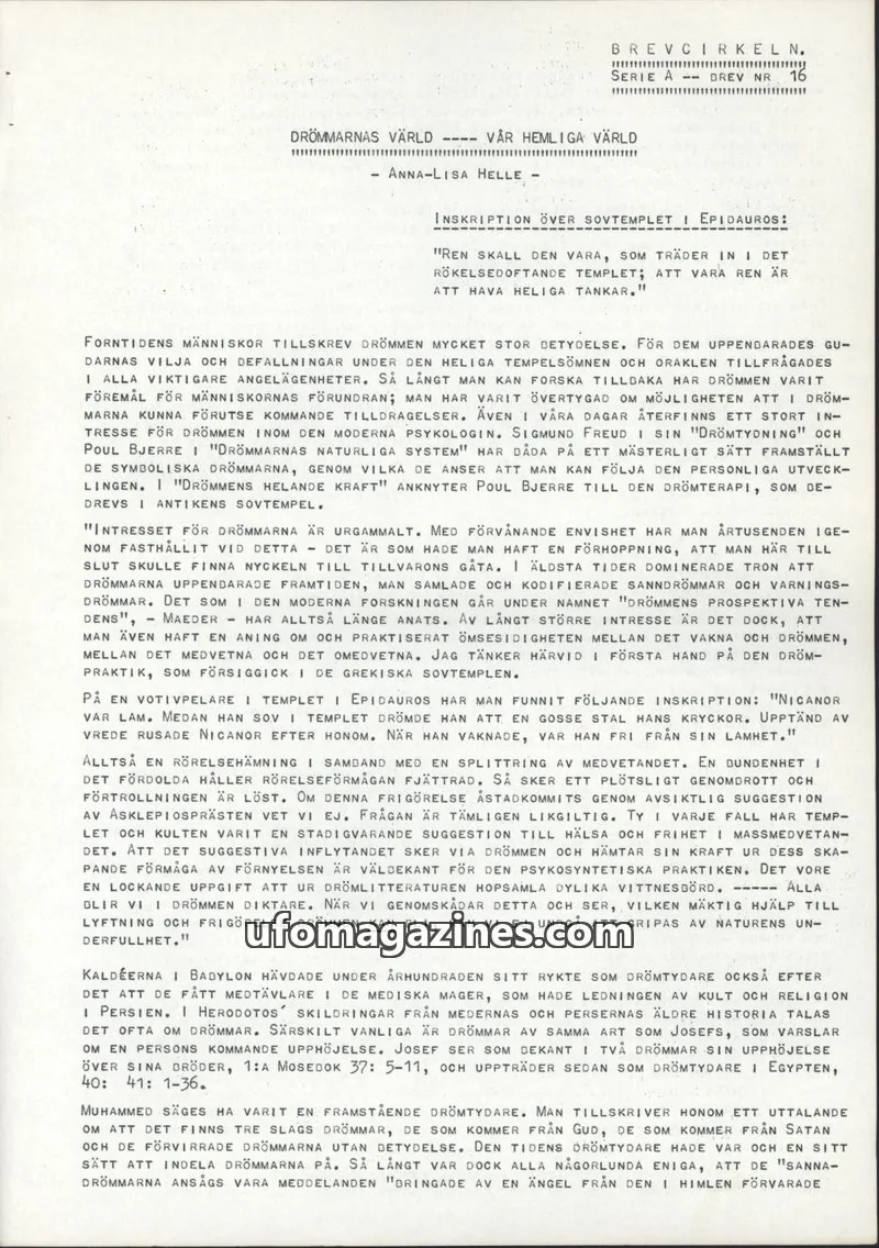 Cover of BREVCIRKELN issue 16: BREVCIRKELN