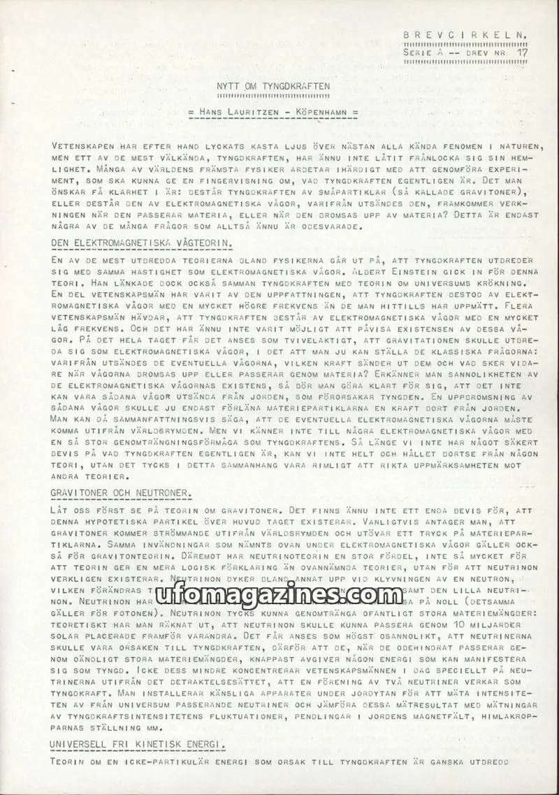 Cover of BREVCIRKELN issue 17: BREVCIRKELN