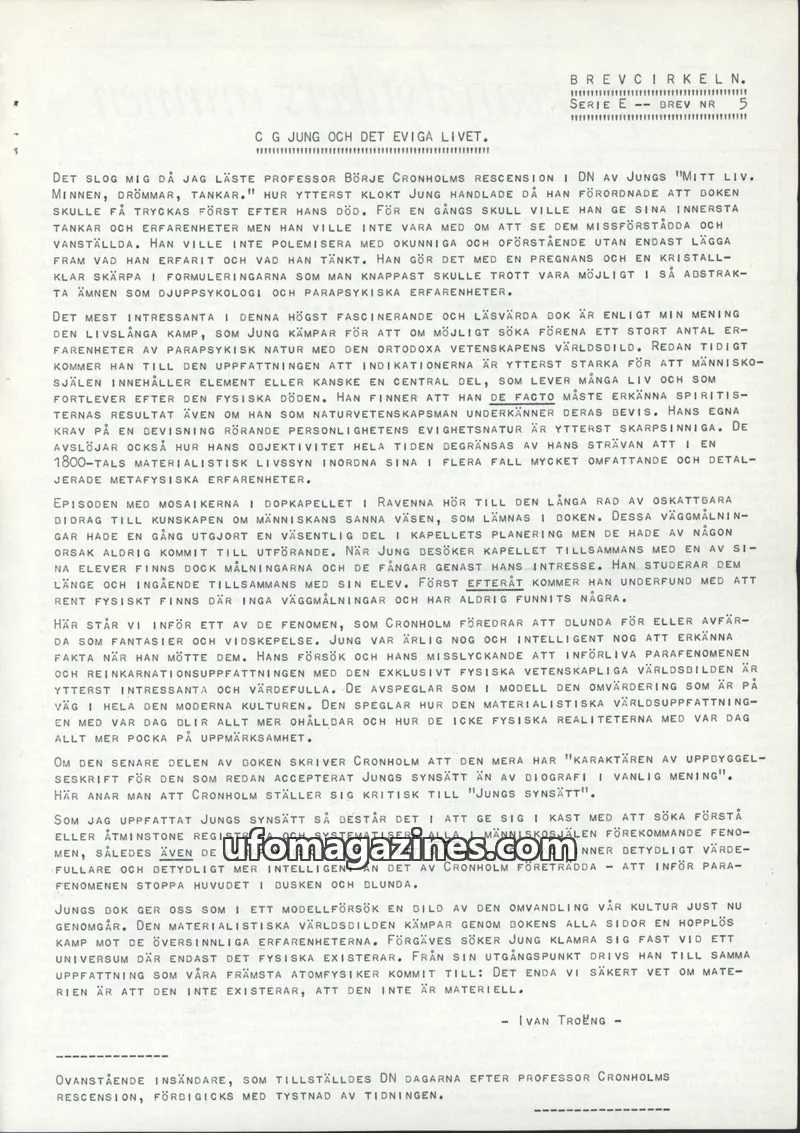 Cover of Brevcirkeln Arcanum issue 5: BREVCIRKELN