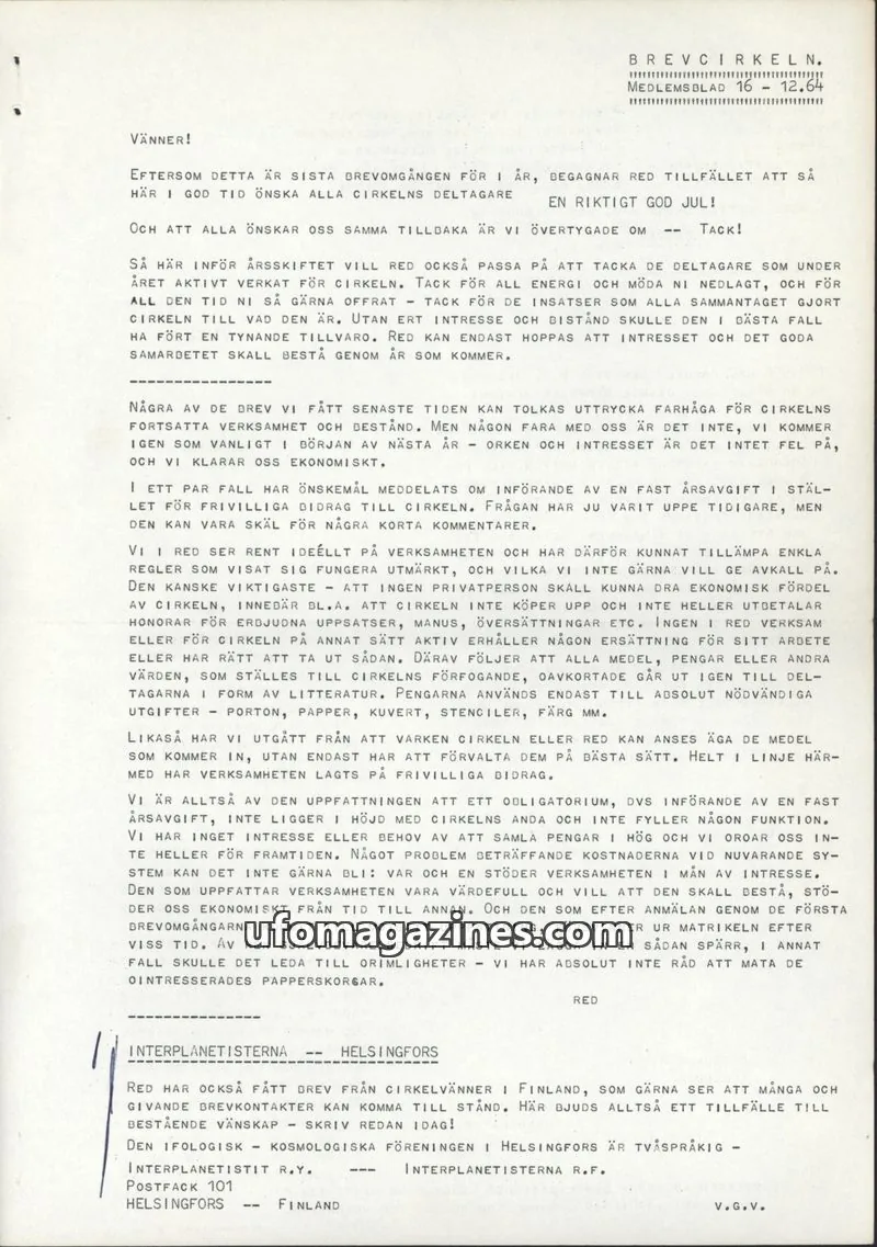 Cover of BREVCIRKELN issue 16: BREVCIRKELN