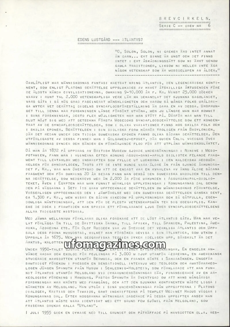 Cover of BREVCIRKELN issue 6: BREVCIRKELN
