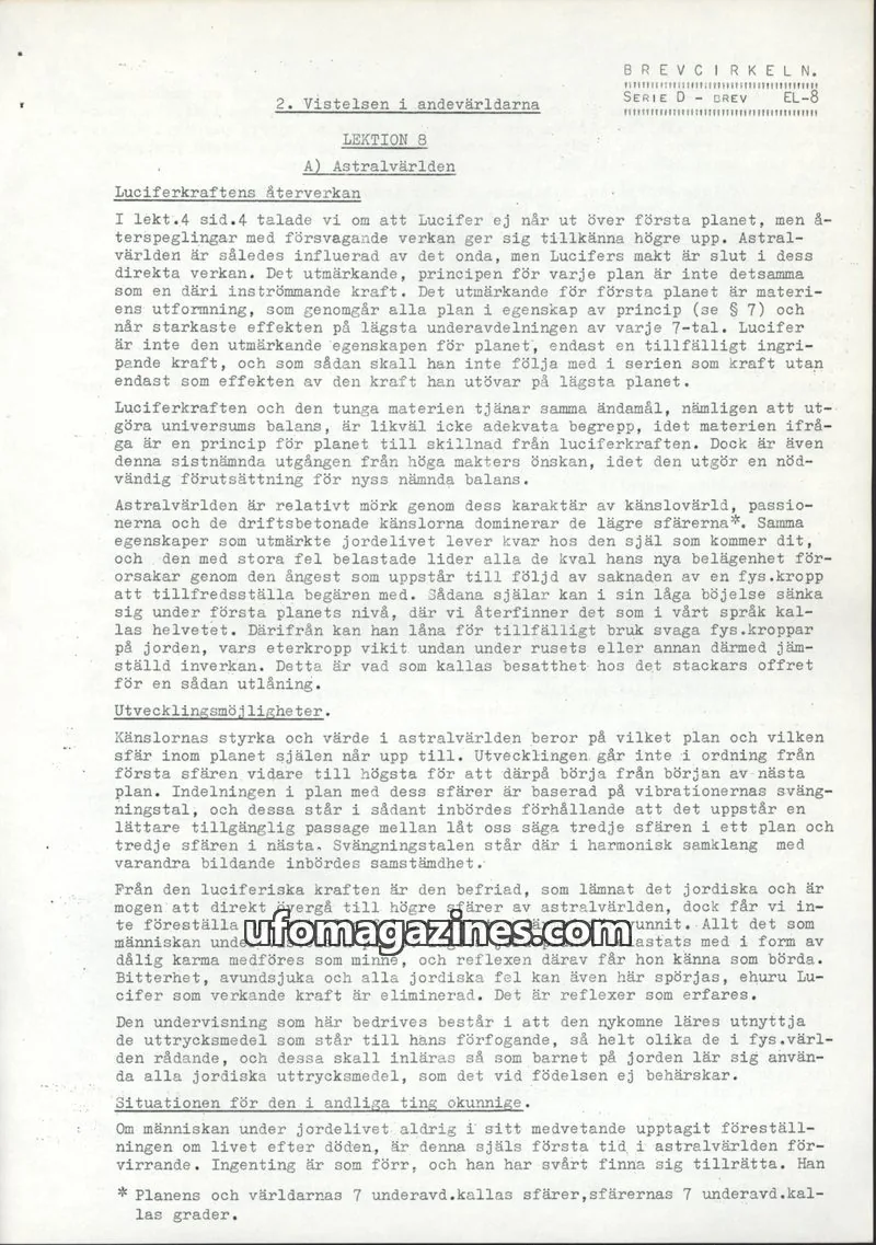 Cover of Brevcirkeln Arcanum issue EL-8: BREVCIRKELN