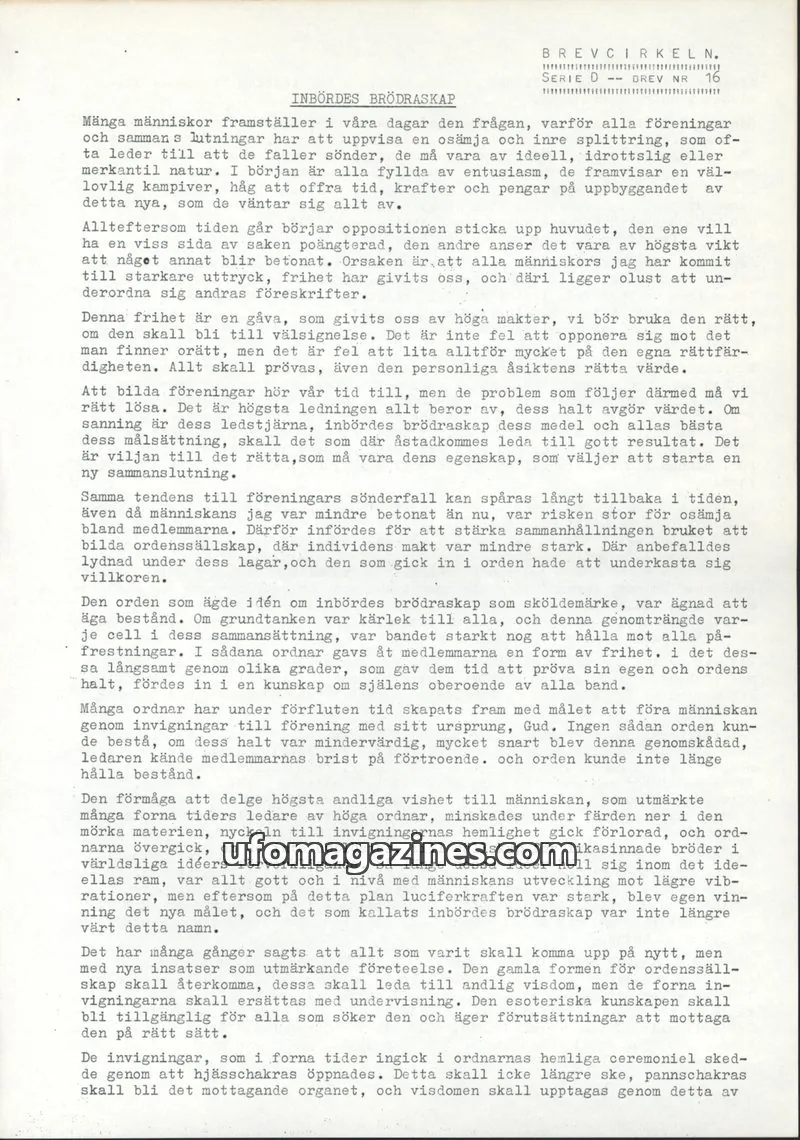 Cover of BREVCIRKELN issue 16: BREVCIRKELN
