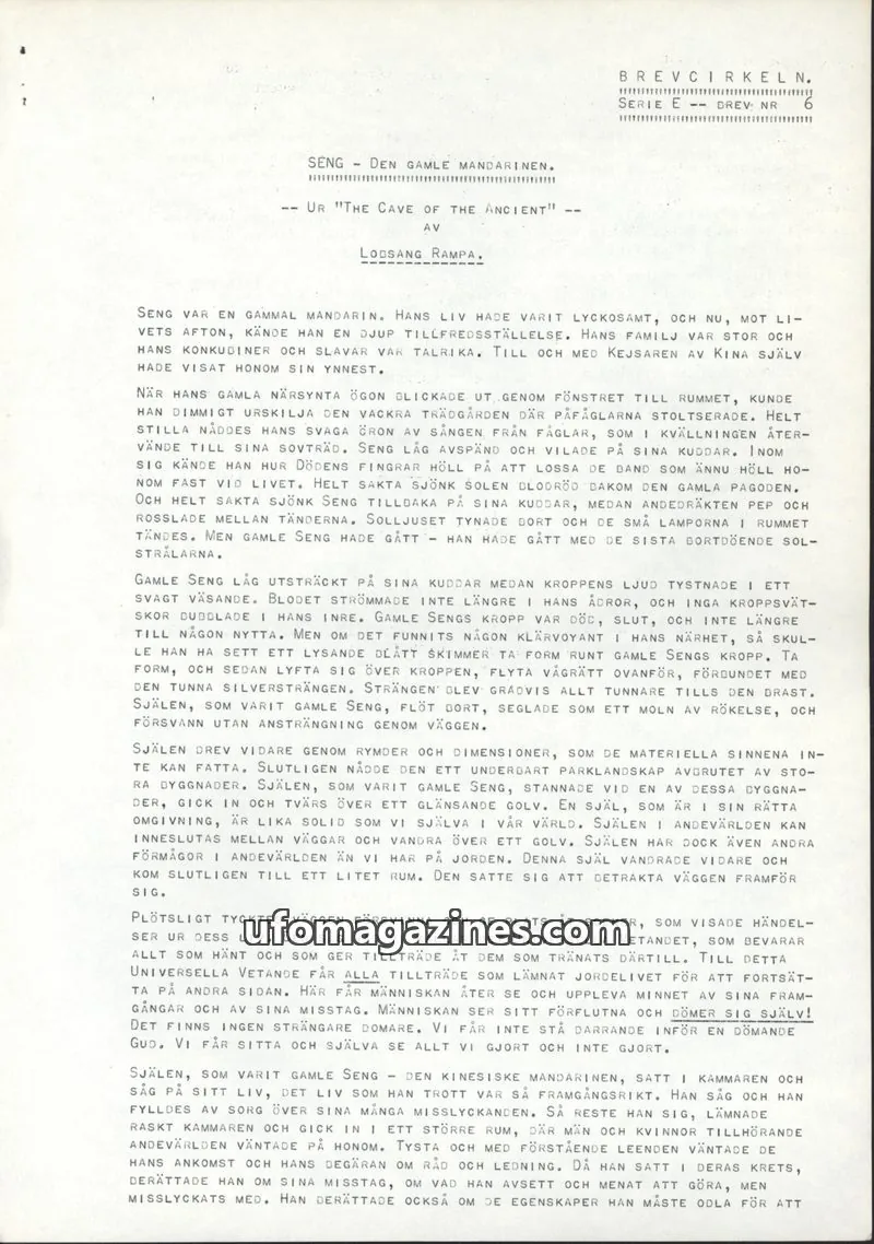 Cover of Brevcirkeln Arcanum issue E-6: BREVCIRKELN