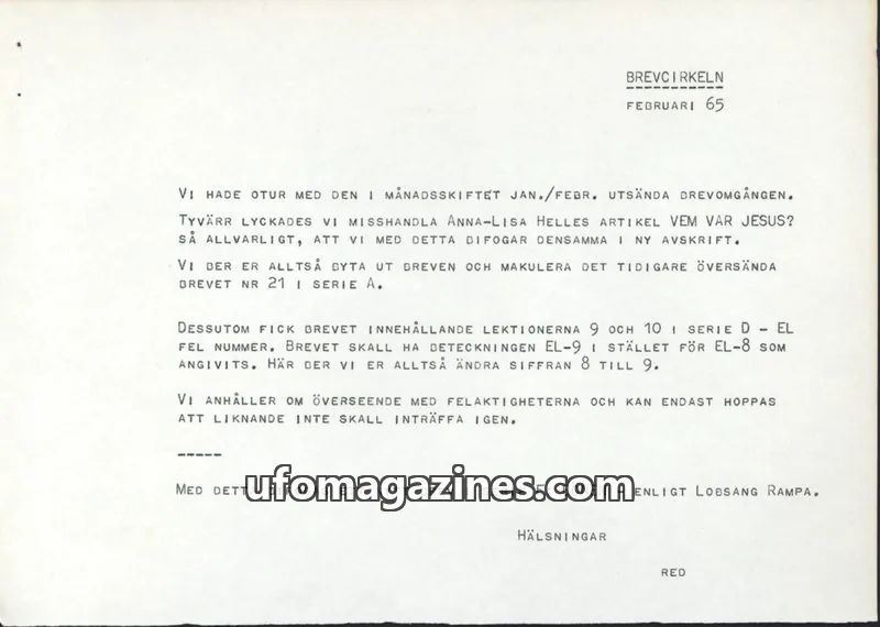 Cover of RED issue 21: BREVCIRKELN