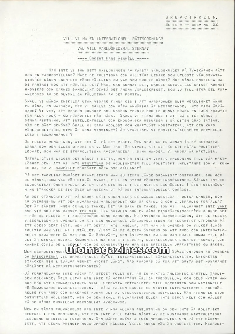Cover of BREVCIRKELN issue 22: BREVCIRKELN.