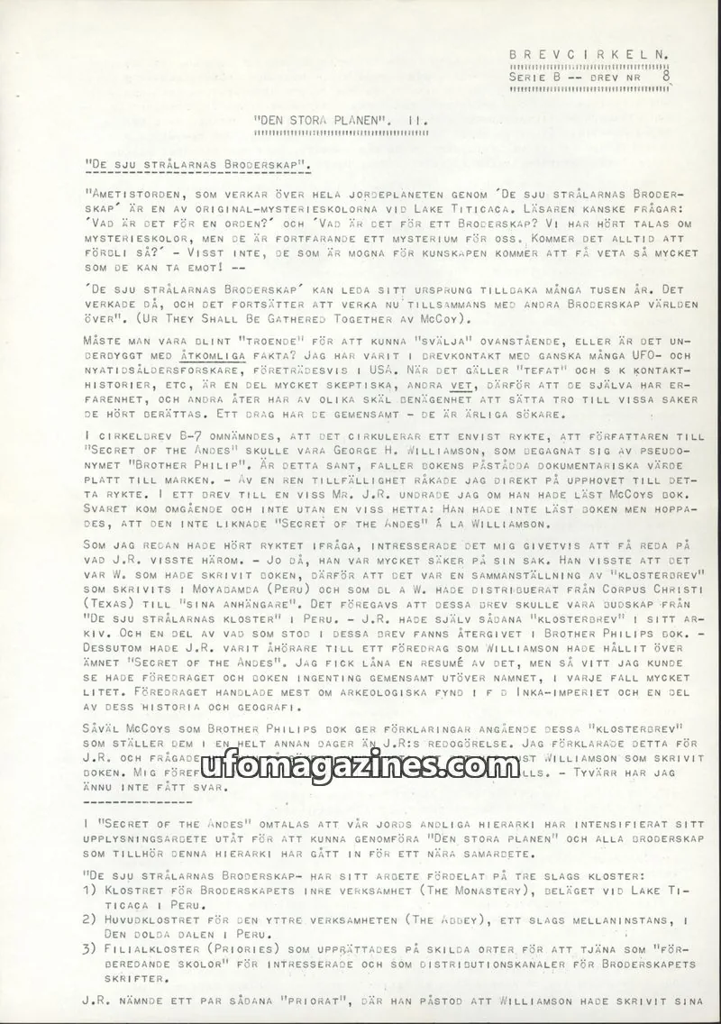 Cover of Brevcirkeln Arcanum issue 8: BREVCIRKELN