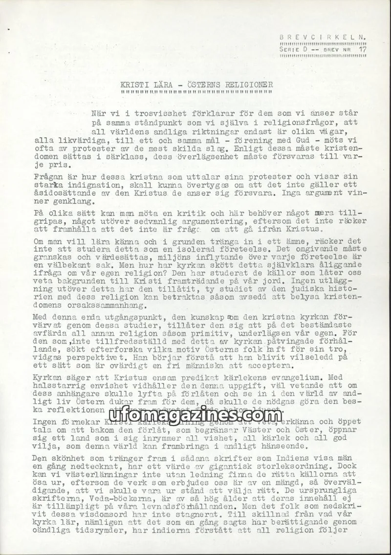 Cover of Brevcirkeln Arcanum issue 17: BREVCIRKELN.
