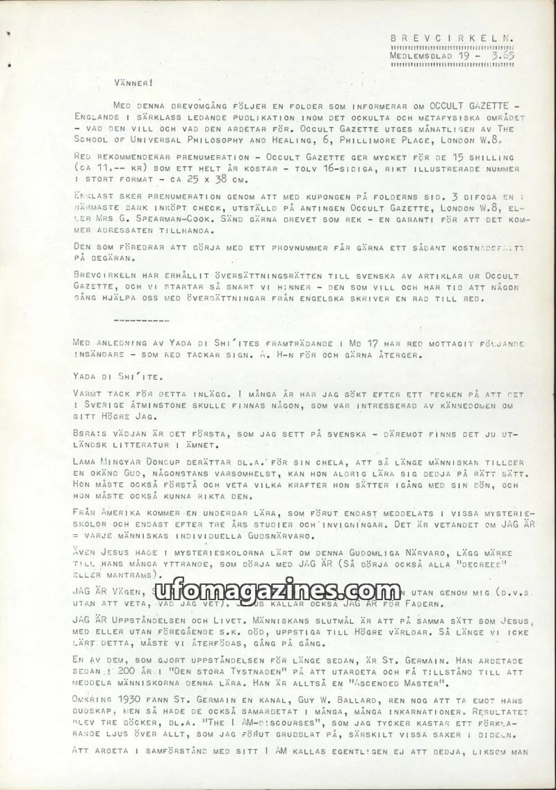 Cover of BREVCIRKELN issue 19: BREVCIRKELN