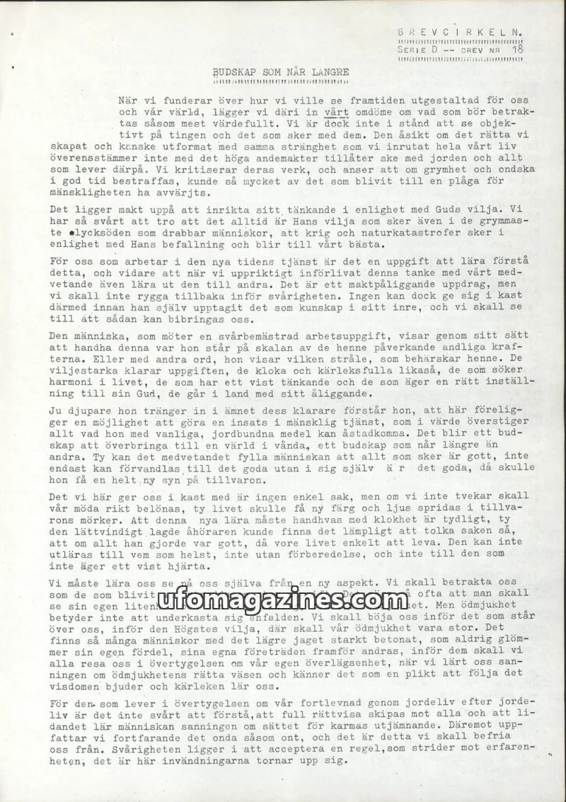Cover of Brevcirkeln Arcanum issue 18: BREVCIRKELN.