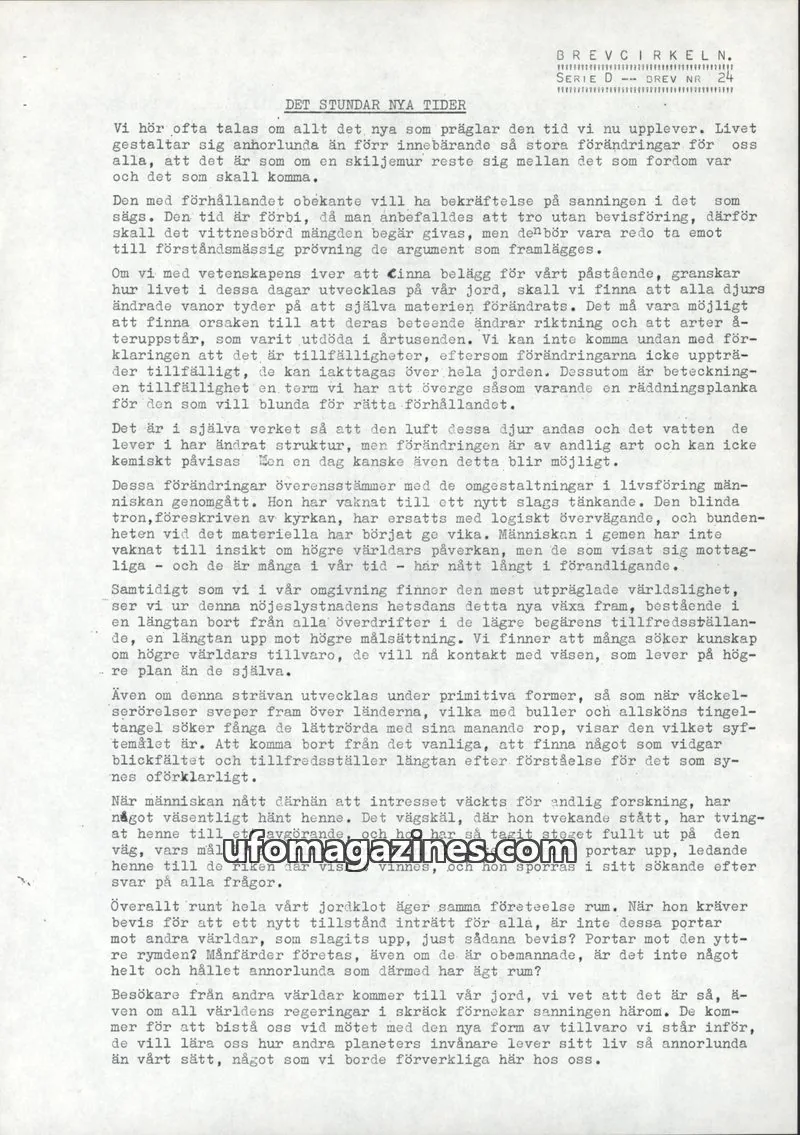 Cover of Brevcirkeln Arcanum issue 24: BREVCIRKELN.