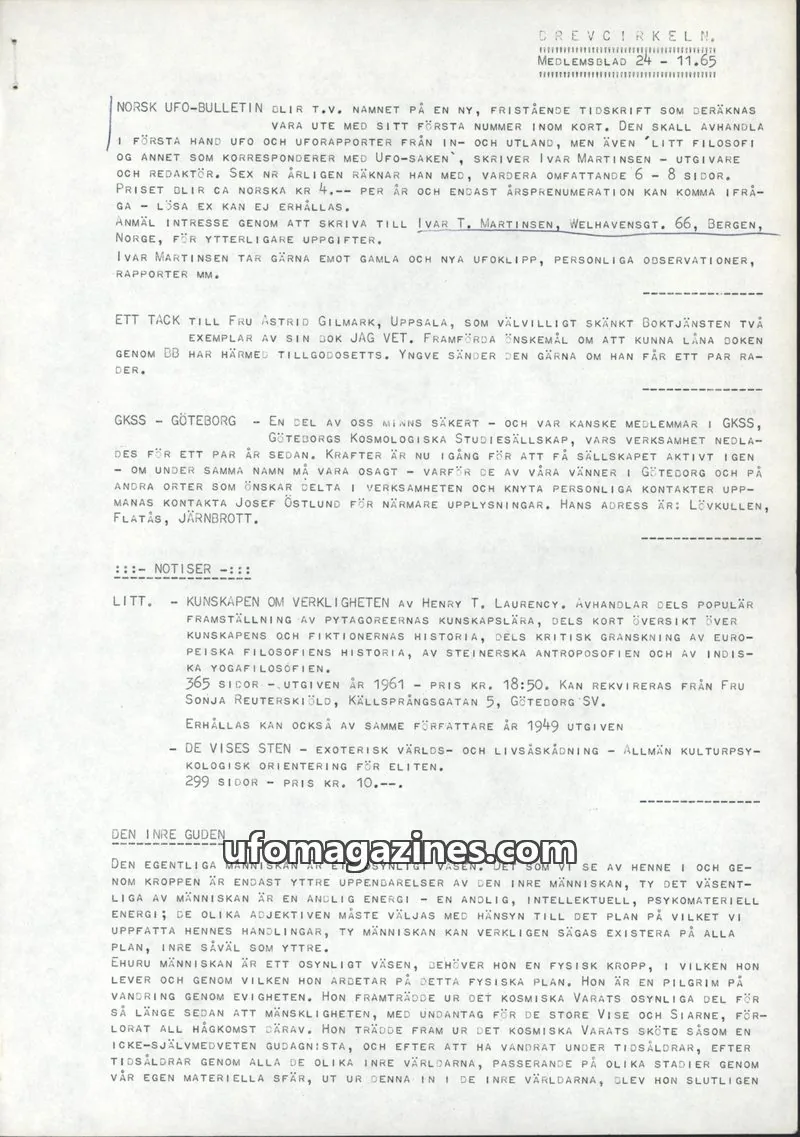 Cover of BREVCIRKELN issue 24: BREVCIRKELN