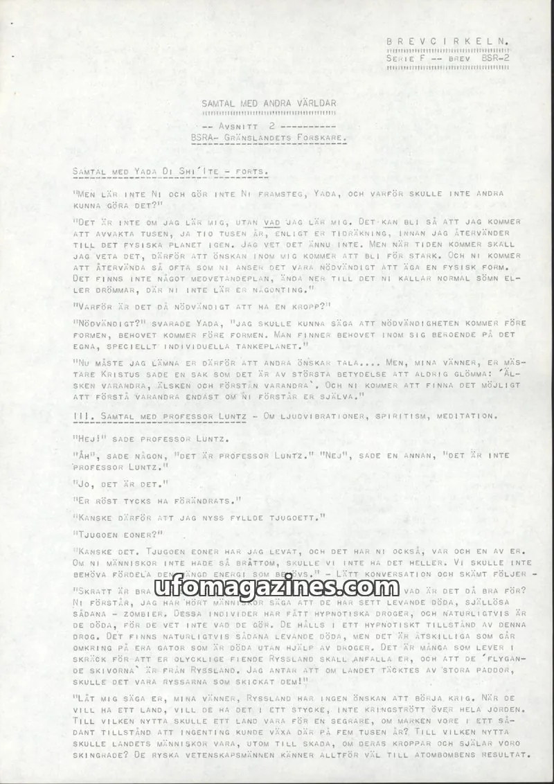 Cover of Brevcirkeln Arcanum issue BSR-2: BREVCIRKELN