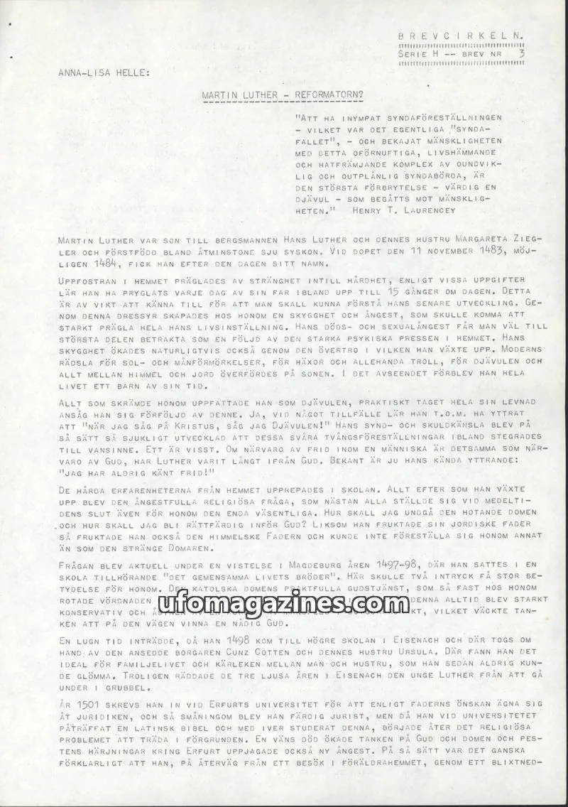 Cover of BREVCIRKELN issue 3: BREVCIRKELN
