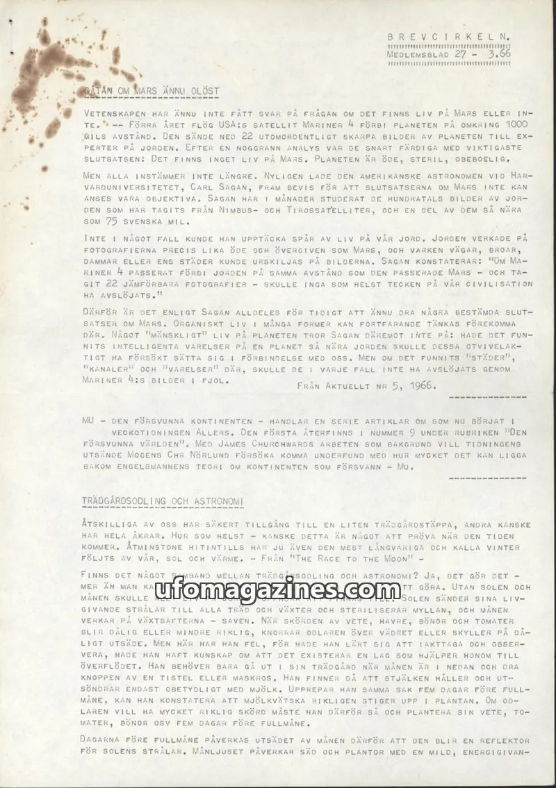 Cover of BREVCIRKELN issue 27: BREVCIRKELN