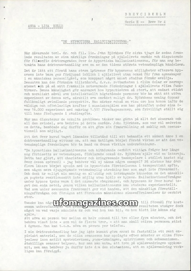 Cover of Brevcirkeln Arcanum issue Nr 4: BREVCIRKELN
