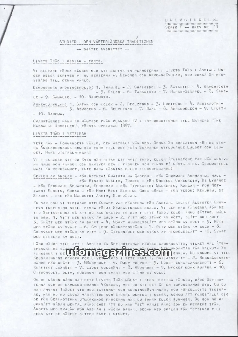 Cover of RED issue SERIE F-- BREV NR 11: BREVCIRKELN