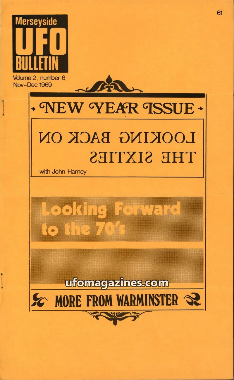 Cover of Merseyside UFO Bulletin issue Volume 2, number 6: Merseyside UFO BULLETIN